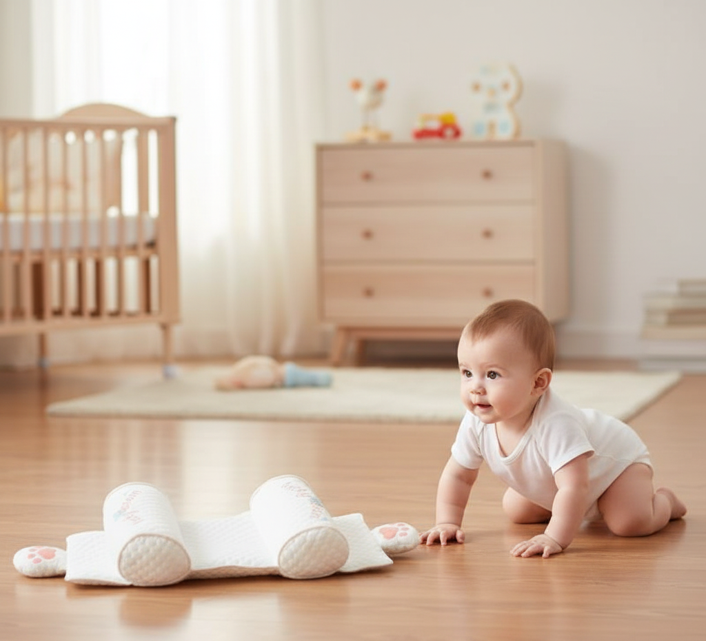 Premium Baby Anti-Roll Sleep Support Pillow – Safe Positioning Cushion for Newborns